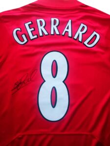 GERRARD LIVERPOOL CHAMPIONS LEAGUE WINNING SHIRT 2005